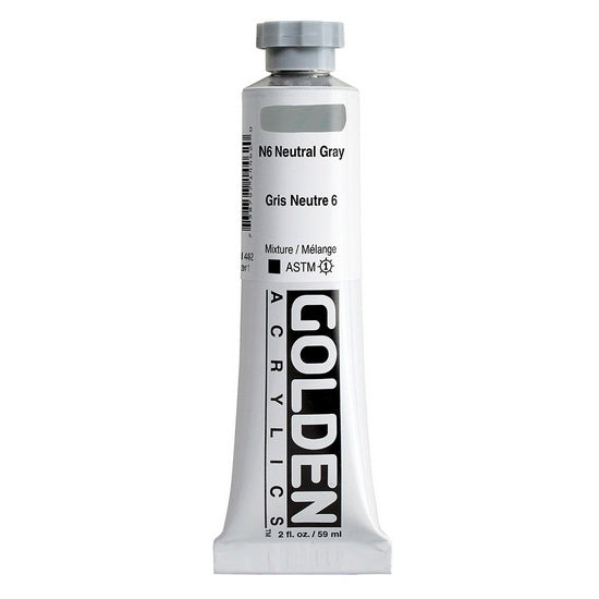 Acrylic heavy body - 2 oz  neutral gray #6  s1