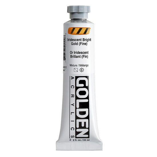 Acrylic heavy body - 2 oz  iridescent bright gold fine  s7