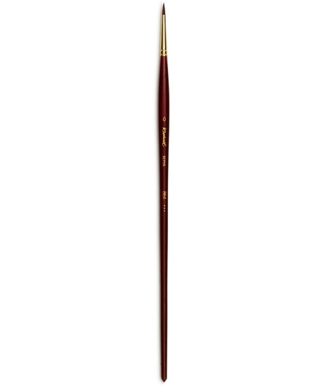 Acrylic paintbrush - synthetic - sepia - round #0