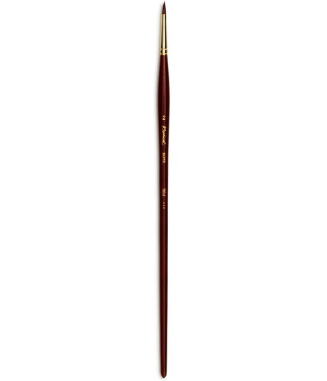 Acrylic paintbrush - synthetic - sepia - round #2