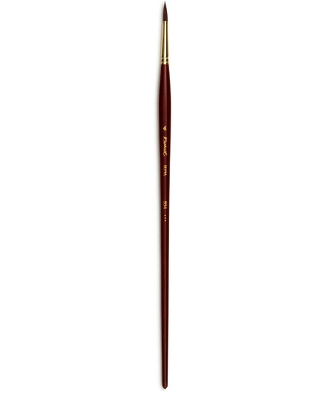 Acrylic paintbrush - synthetic - sepia - round #4