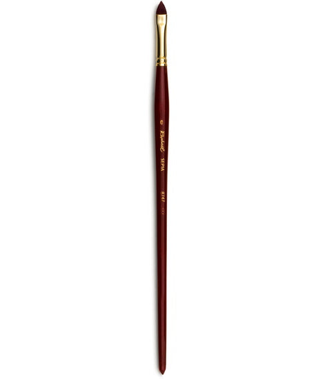 Acrylic paintbrush - synthetic - sepia - pointed cat tongue #6