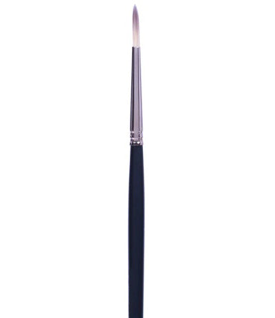 Brush Short Handle/Synthetic Bristle Round - #4