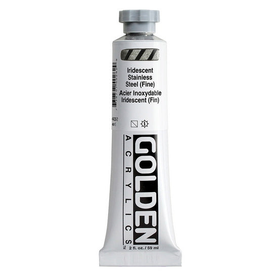 Acrylic heavy body - 2 oz  iridescent s.steel fine  s5