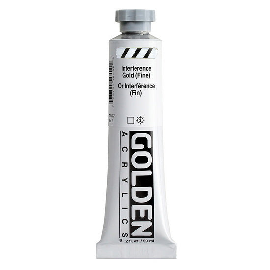 Acrylic heavy body - 2 oz  interference gold fine  s7