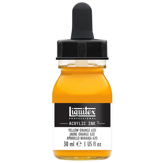Acrylic Ink Yellow Orange Azo- 30ml
