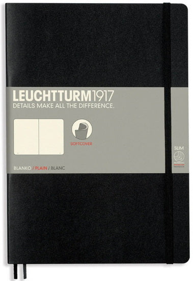 Notebook plain b5 123p black