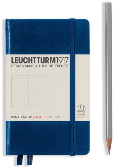 Cahier de notes pointillé a6 187p marine