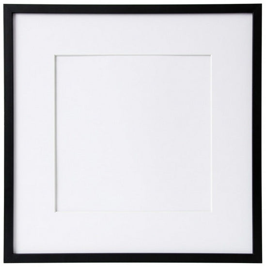 Photo frame wood black - 12x12 in mat 8x8