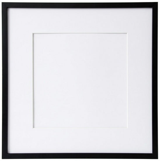 Wood Photo Frame Black - 8x8" Mat 4x4"