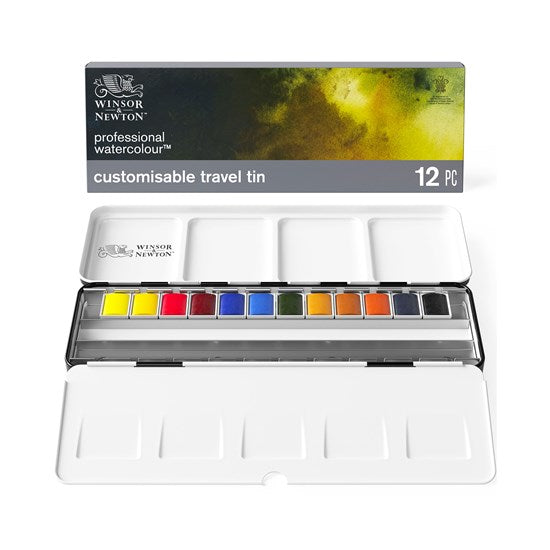 Travel Set of 12 Half Pan Watercolour
