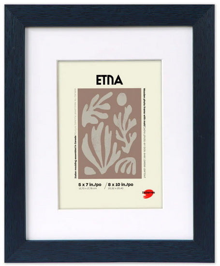 Wood Frame 2-In-1 Blue -8X10" mat  5x7"