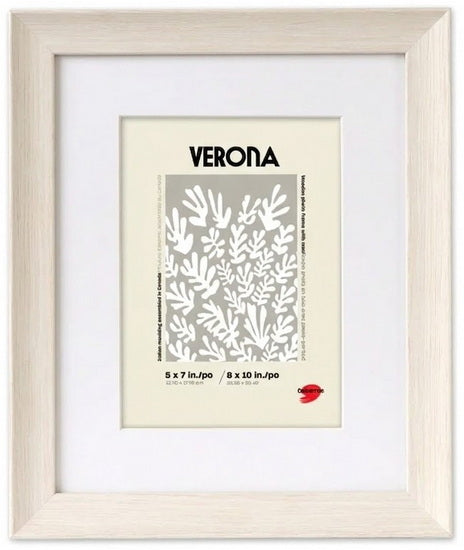 Cadre en bois 2 en 1 blanc - 8x10po pp 5x7po