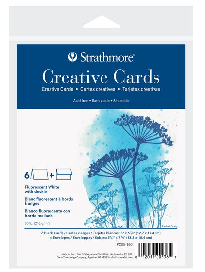 Cartes créatives - bords rugueux - blanc fluo - 5x7po (6)