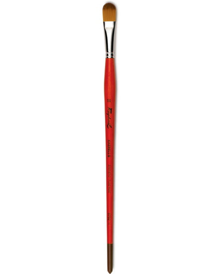 Acrylic paintbrush - synthetic - kaërell - worn round #14