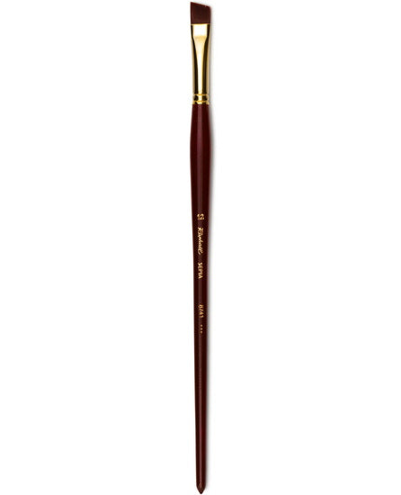 Acrylic paintbrush - synthetic - sepia - angled #12
