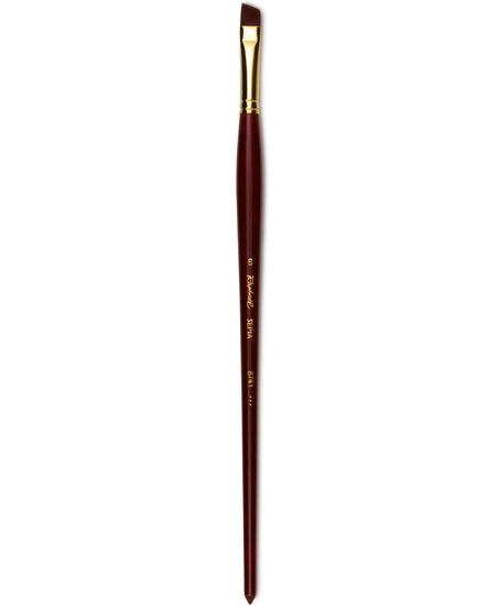 Acrylic paintbrush - synthetic - sepia - angled #8