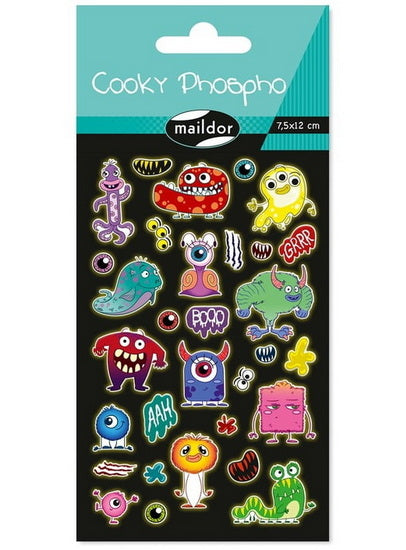 Autocollants phosphorescents Cooky : Monstres