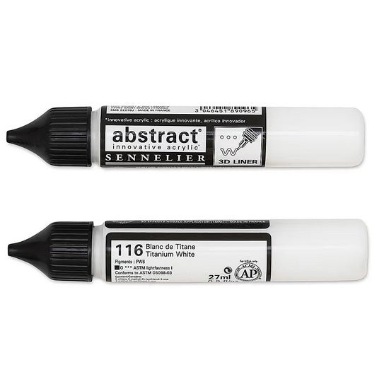 Acrylic marker - abstract - 27ml - titanium white