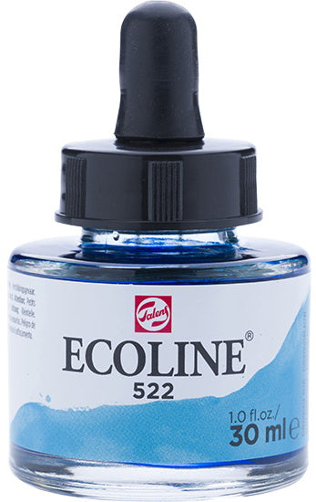 Ecoline Watersoluble Ink  Turquoise Blue-30ML