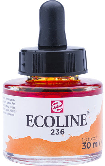 Ecoline Watersoluble Ink  Light Orange-30ML