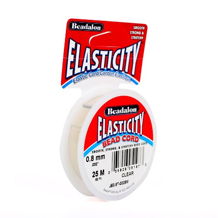 Elastic thread - 0.8mm - clear - 25m