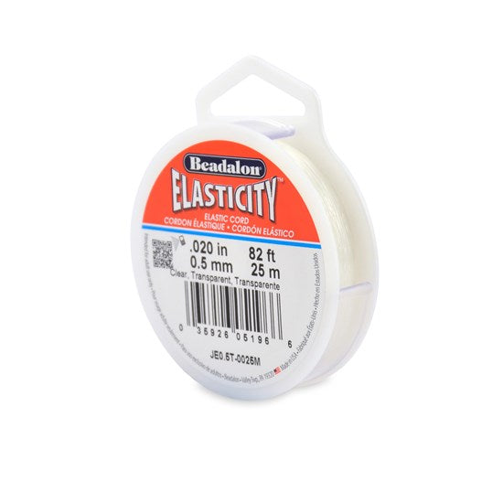 Elastic thread - 0.5mm - clear - 25m
