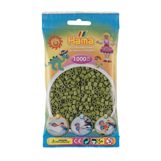 Ens. 1 000 perles Vert olive