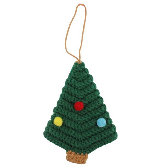Ornement sapin tricot