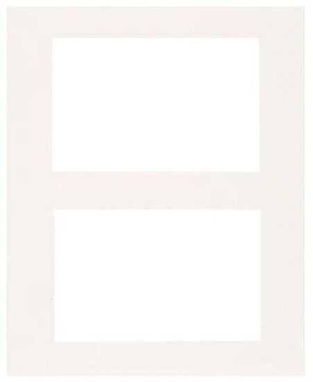 Mat White 8x10 2 Openings 4x6"