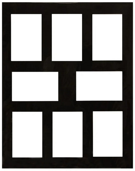 Mat Black 16x20 8 Openings 4x6"