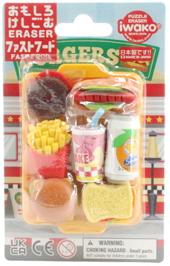 Ens. 8 gommes à effacer fast food