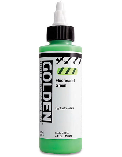 Acrylic high flow - 4 oz  fluorescent green  s5