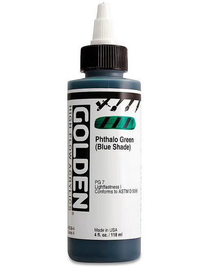 Acrylic high flow - 4 oz  phthalo green blue shade  s4