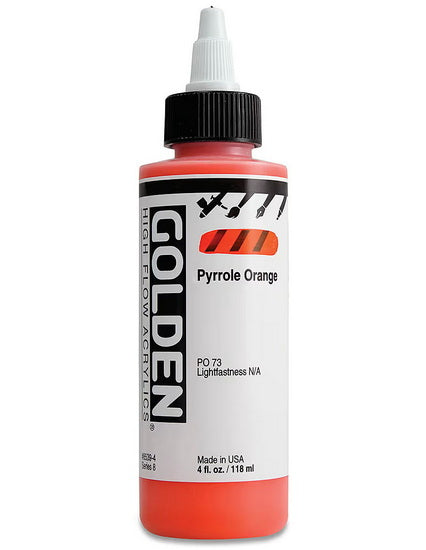 Acrylique high flow - 4 oz  orange de pyrrole  s8