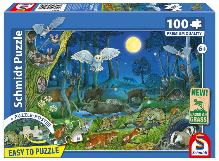 Animaux dans la forêt nocturne 100mcx