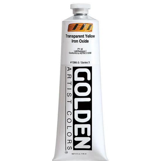 Acrylic heavy body - 5 oz  transparent yellow iron oxide  s3