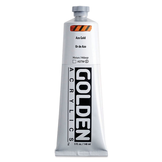 Acrylic heavy body - 5 oz  azo gold  s4