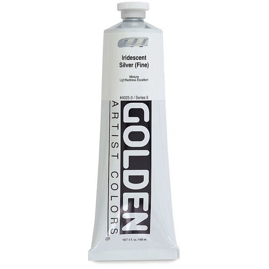 Acrylique haute viscosité - 5 oz  argent iridescent fin  s5
