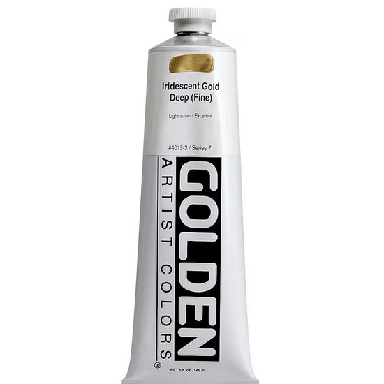 Acrylic heavy body - 5 oz  iridescent gold deep fine  s7