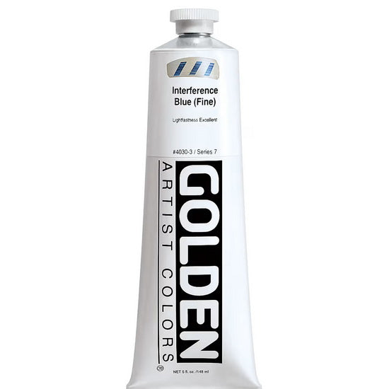 Acrylic heavy body - 5 oz  interference blue fine  s7
