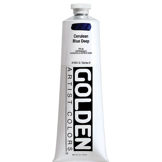 Acrylic heavy body - 5 oz  cerulean blue deep  s9