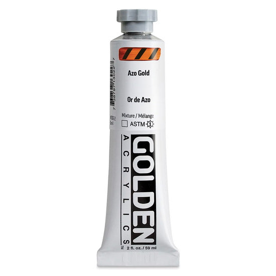 Acrylic heavy body - 2 oz  azo gold  s4