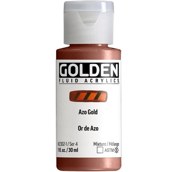Acrylique fluide - 1 oz  or de azo  s4