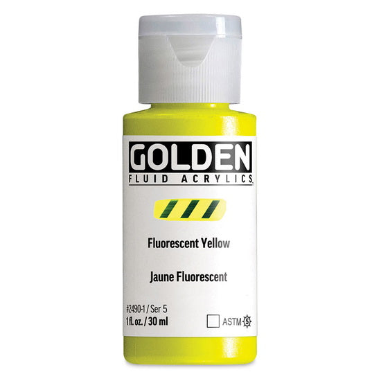 Acrylique fluide - 1 oz  jaune fluo  s5