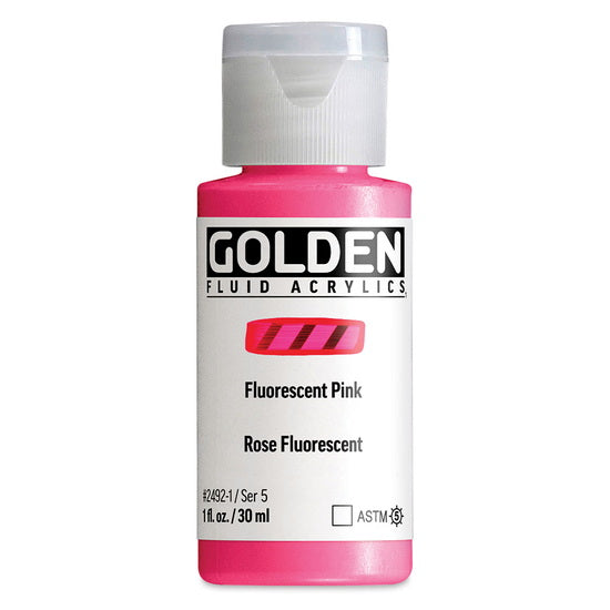 Acrylic fluid - 1 oz  fluorescent pink  s5