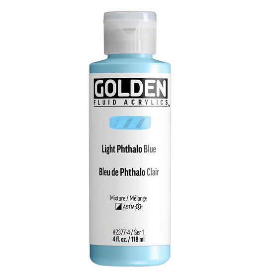 Acrylic fluid - 4 oz  light phthalo blue  s1