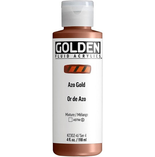 Acrylique fluide - 4 oz  or de azo  s4