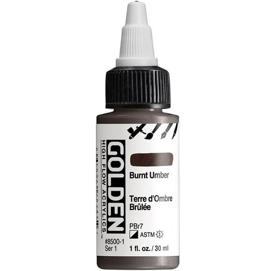 Acrylic high flow - 1 oz  burnt umber  s1