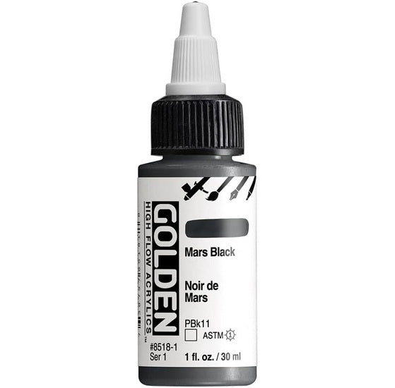 Acrylic high flow - 1 oz  mars black  s1
